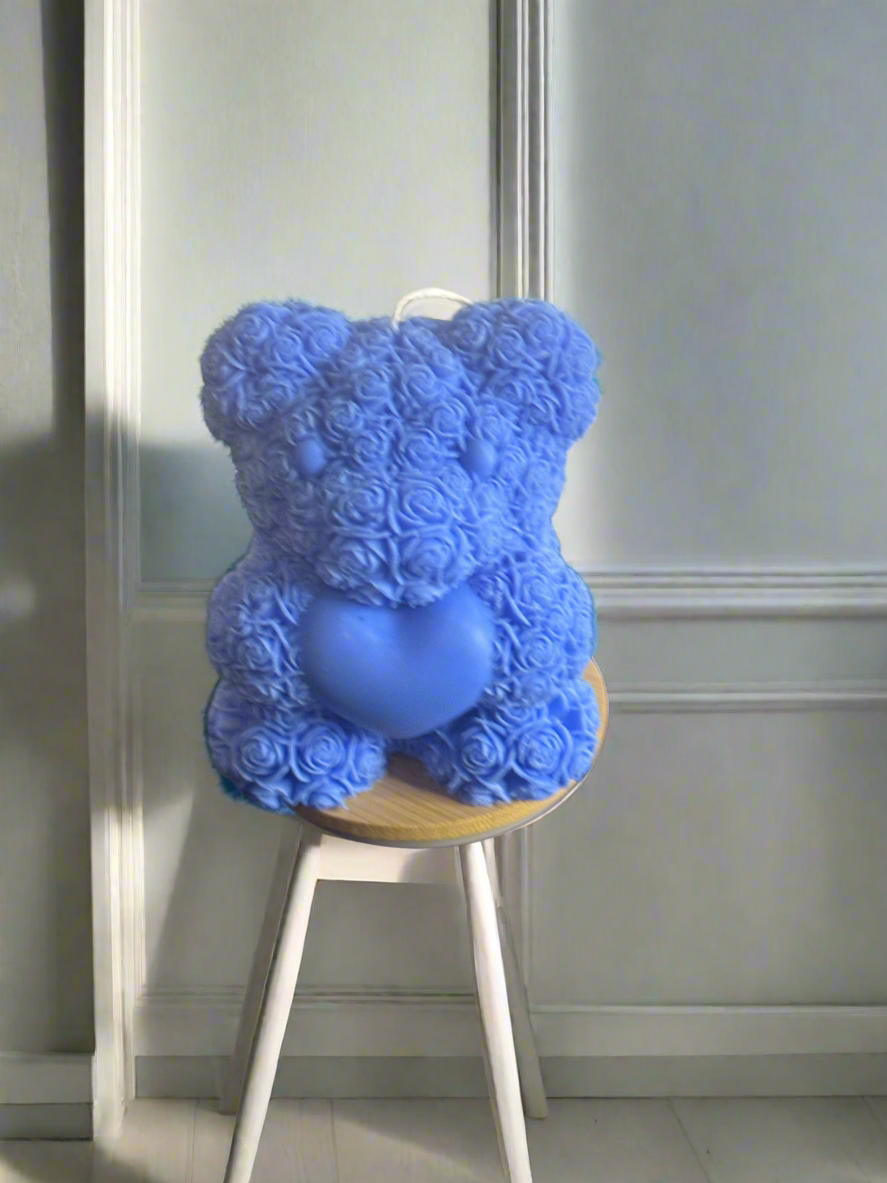 Large Blue Teddy Bear Mold 3.25in x 3.75in